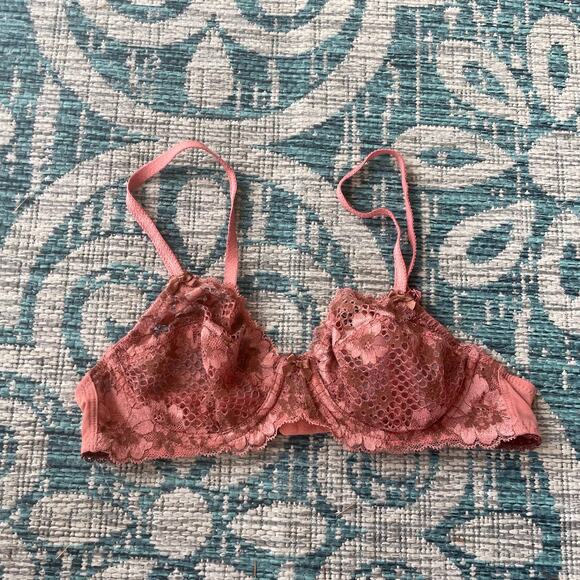 Adore Me Pink Lace Bralette - Size 34A - Picture 2 of 8